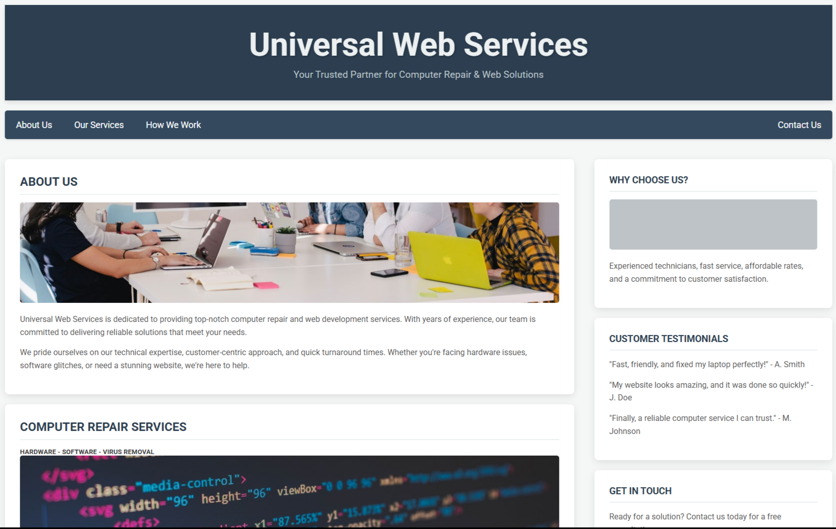 Universal Web Services Thumbnail